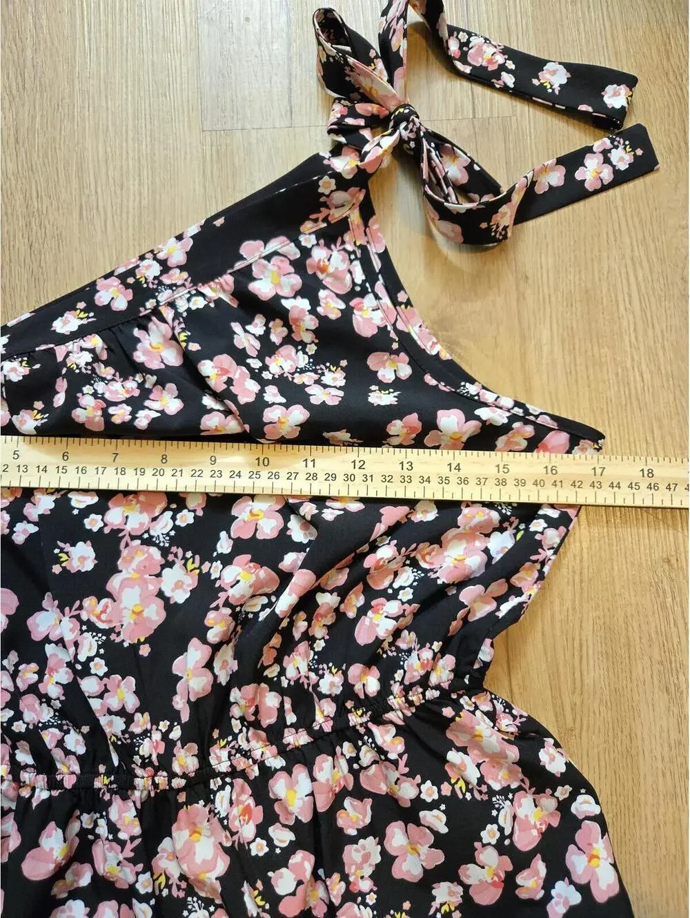 dress black evening Midnight – LORETA Flat 70(26) V-Neck Backless Sleek Fitted Color:Amber Bloom